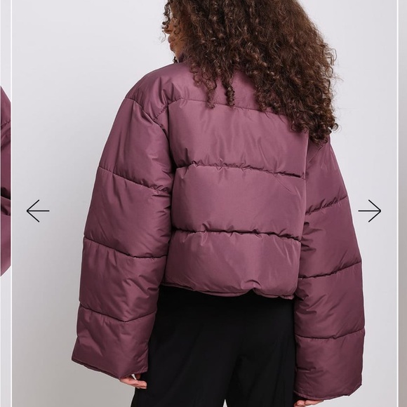 NA-KD Recycled Short Padded Press Button Jacket NWT - Picture 2 of 4